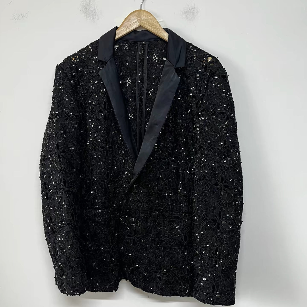 Onyx Sequin Embroidered Blazer