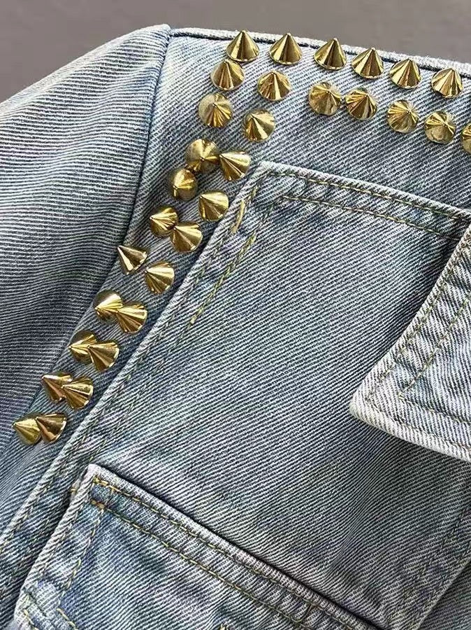 Western Fringe Denim Jacket