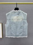 Lumi Floral Denim Vest
