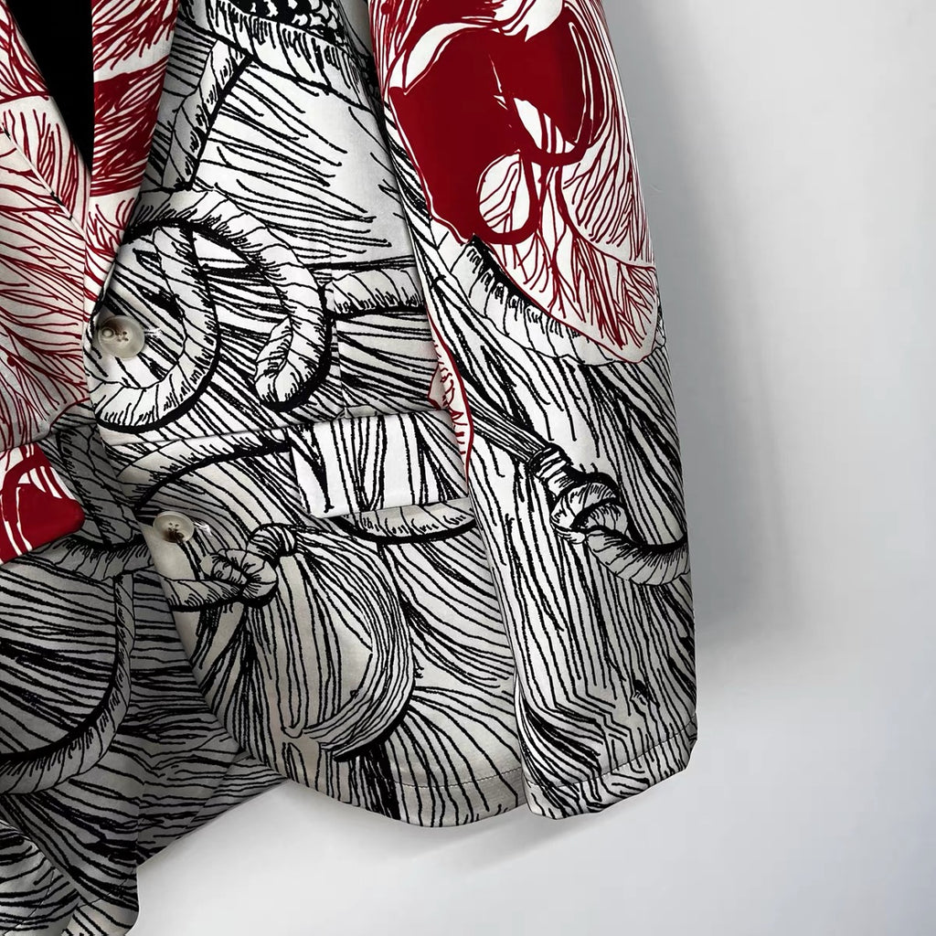 Ink Blossom Blazer