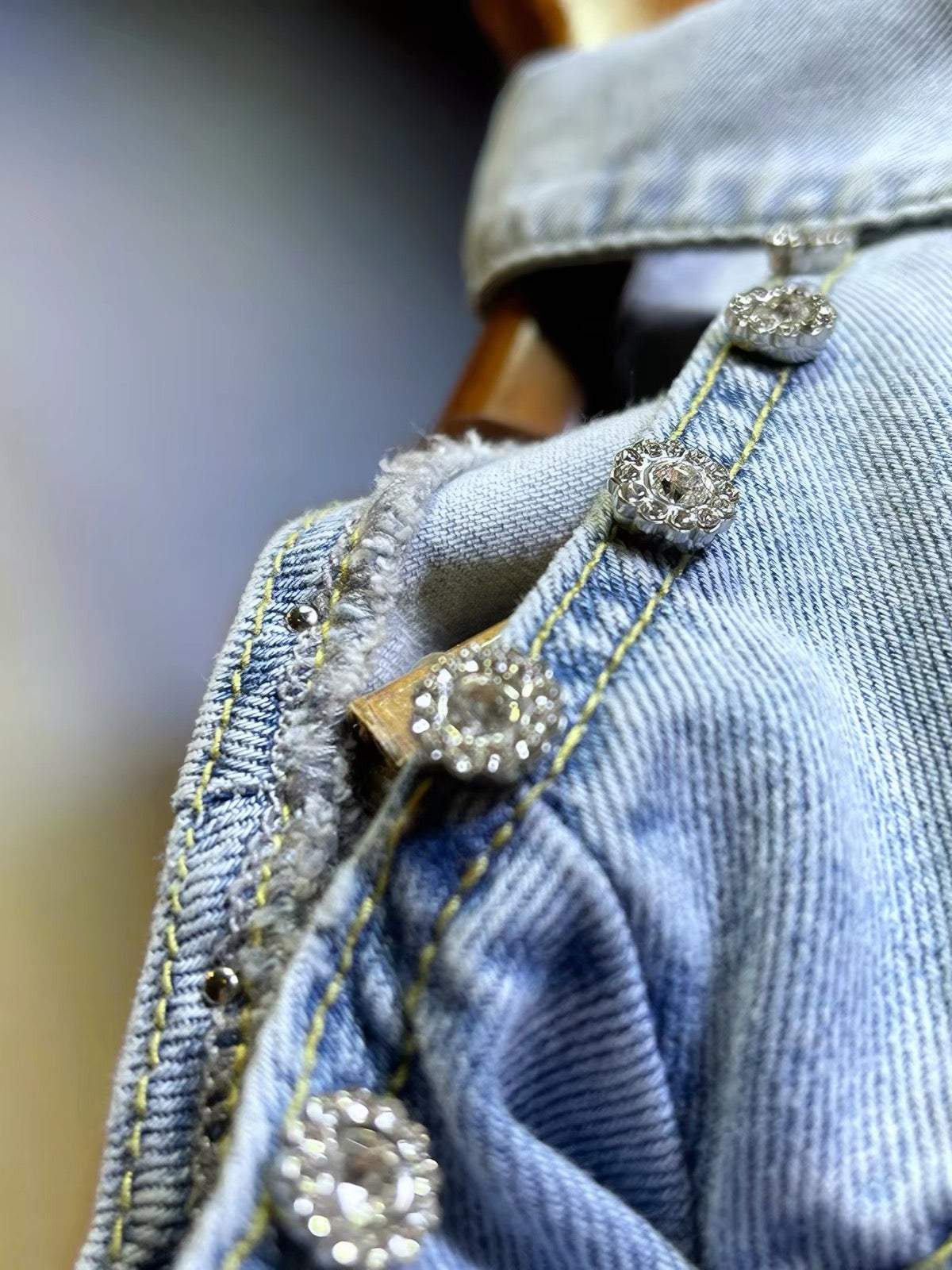 Halo Cutout Denim Jacket