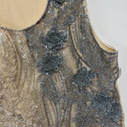 Nude Floral Sequin Tank Top
