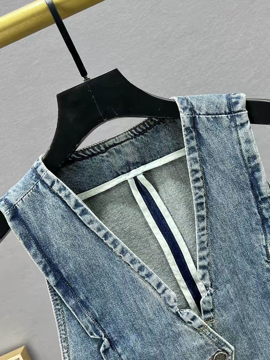 Rivet Reworked Denim Vest