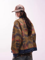 Aztec Denim Patchwork Jacket