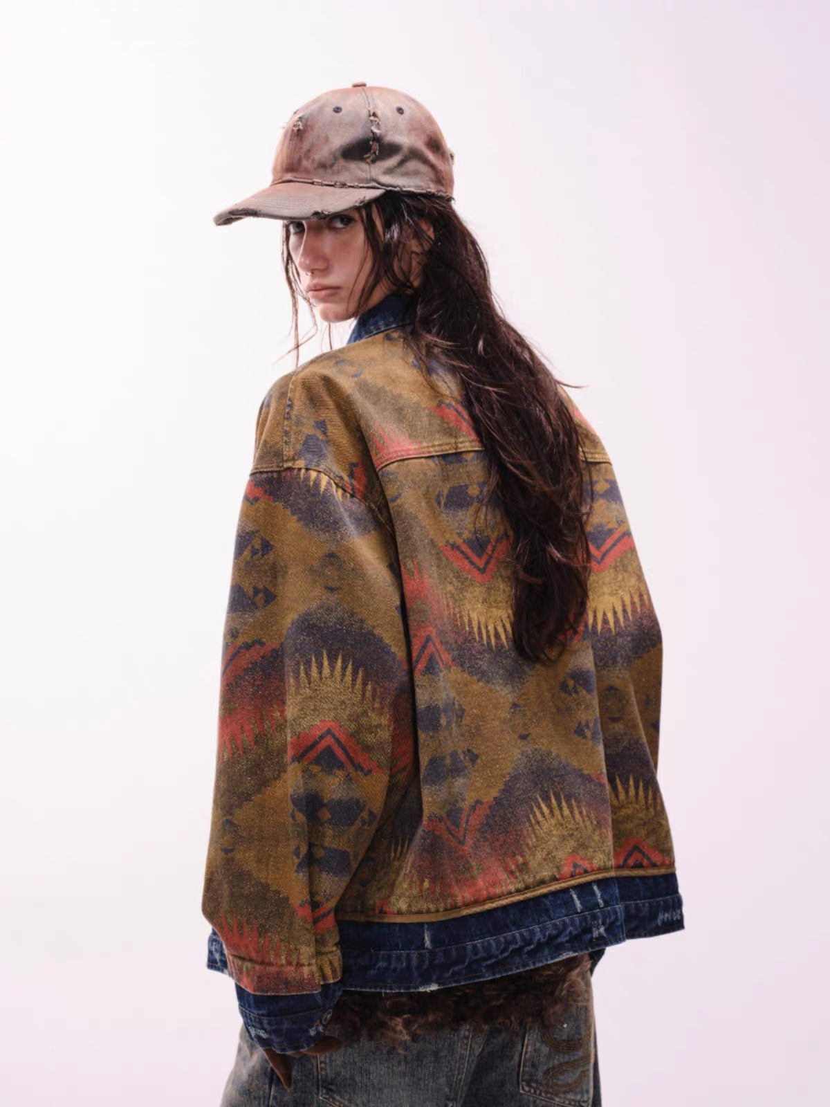 Aztec Denim Patchwork Jacket
