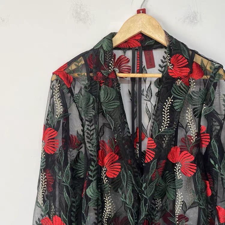 Scarlet Garden Organza Blazer