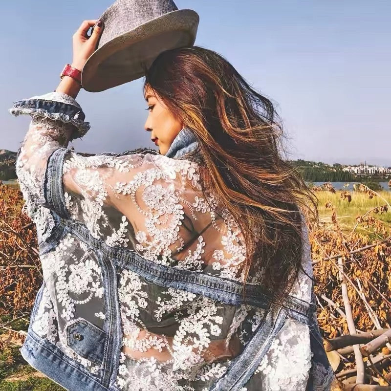 Luna Lace Denim Jacket