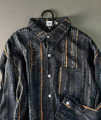 Onyx Textured Oversized Shirt Jacket