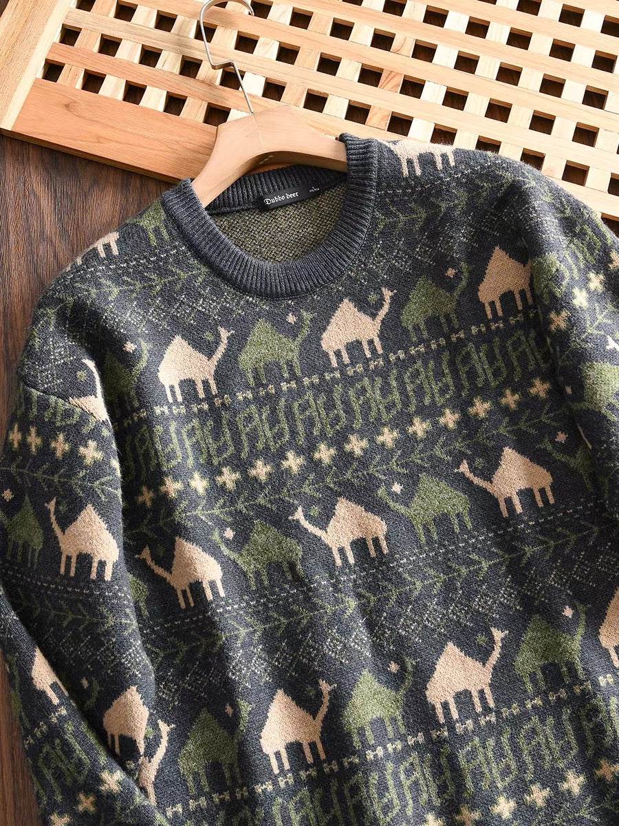 Animal Motif Knit Sweater