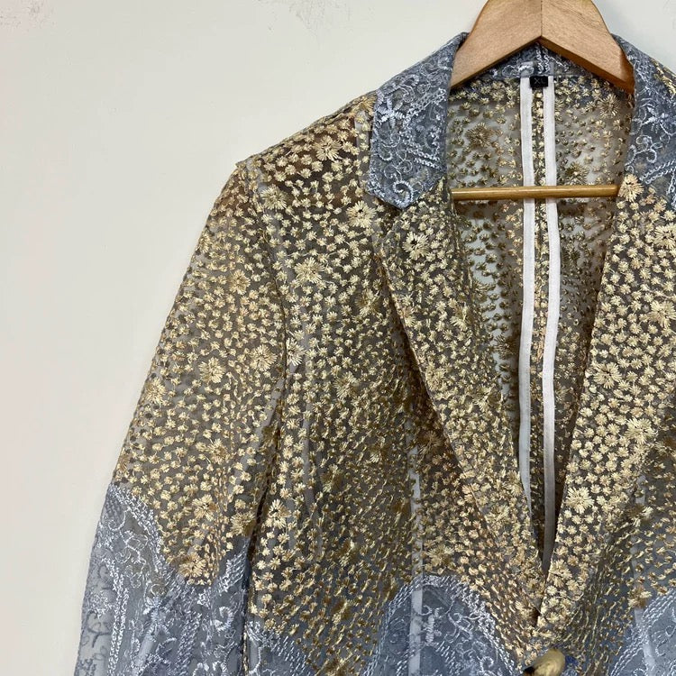 Golden Mist Sheer Blazer