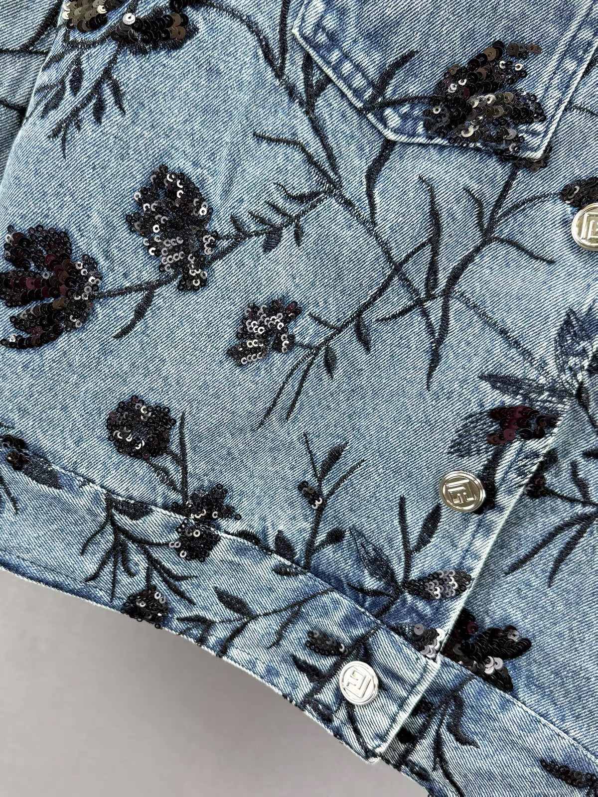 Noir Garden Denim Jacket