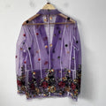 Violet Sheer Floral Blazer