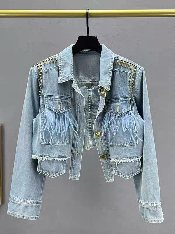 Western Fringe Denim Jacket