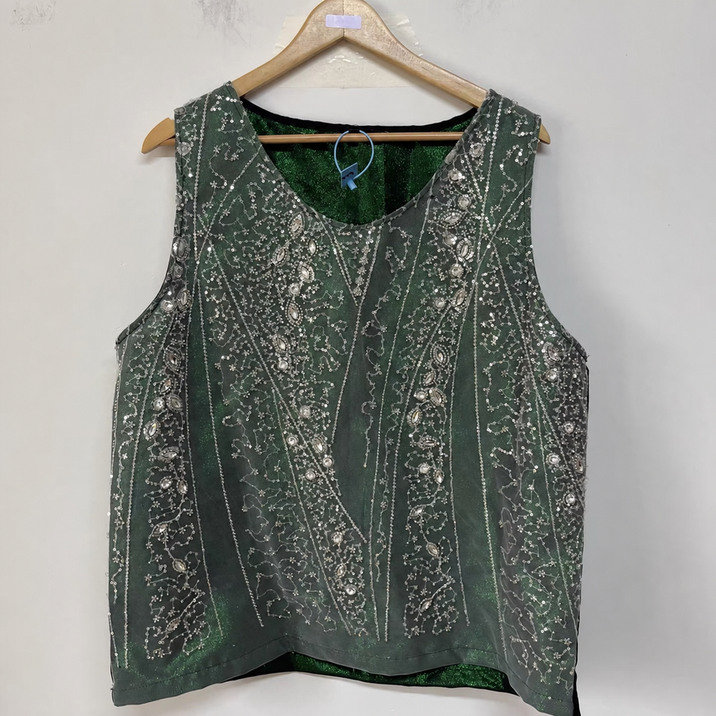 Emerald Sequin Tank Top