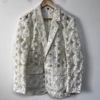 Dahlia Floral Embroidered Blazer