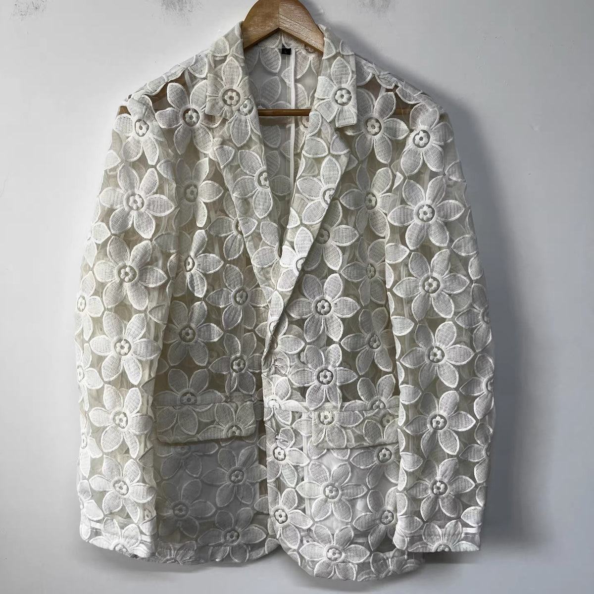 Dahlia Floral Embroidered Blazer