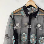 Midnight Garden Embroidered Shirt