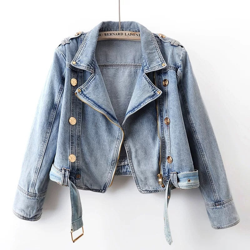 Cropped Biker Jacket