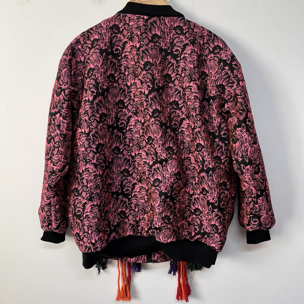 Handmade Crochet Fringe Bomber Jacket