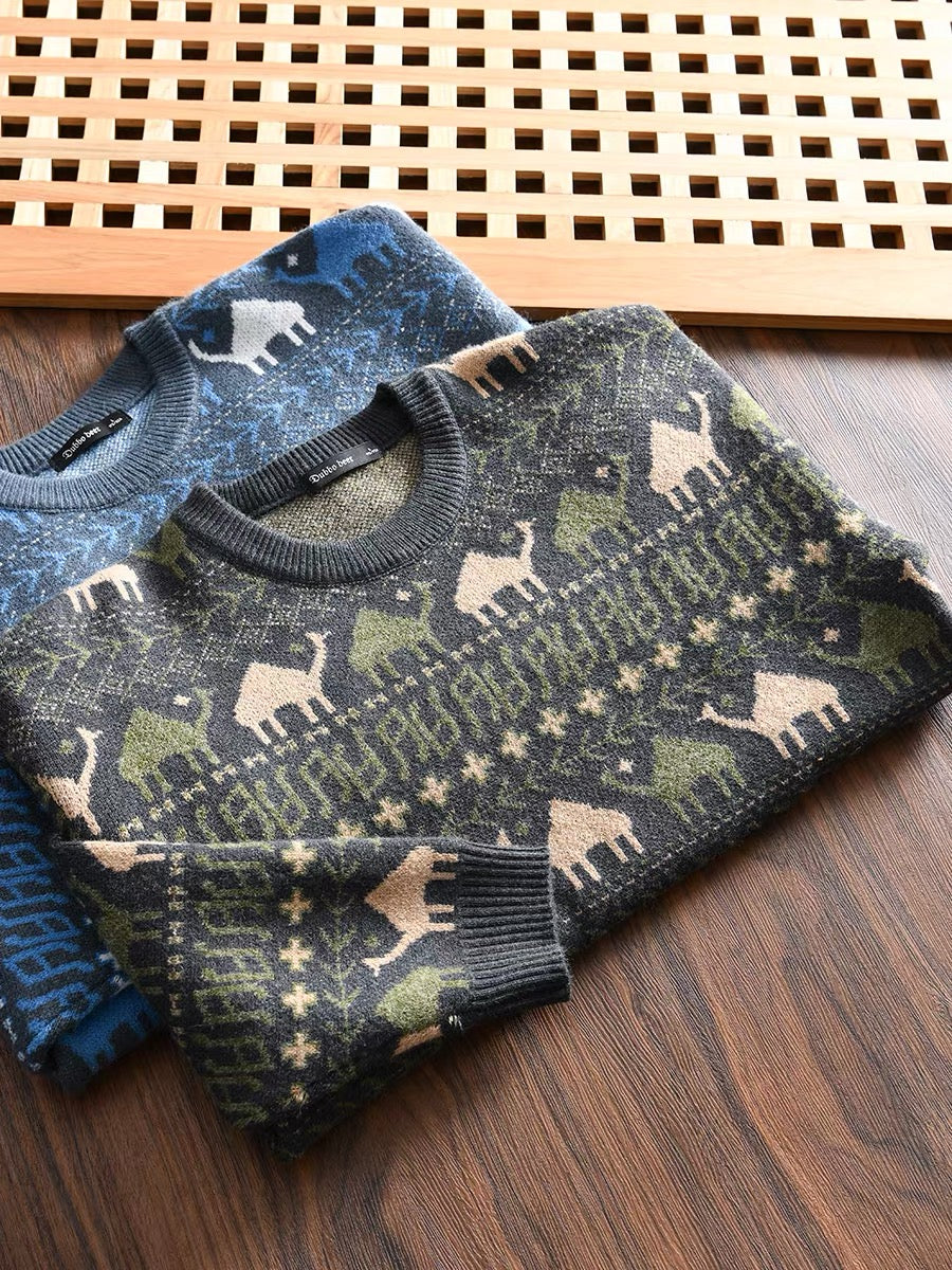 Animal Motif Knit Sweater