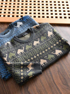 Animal Motif Knit Sweater