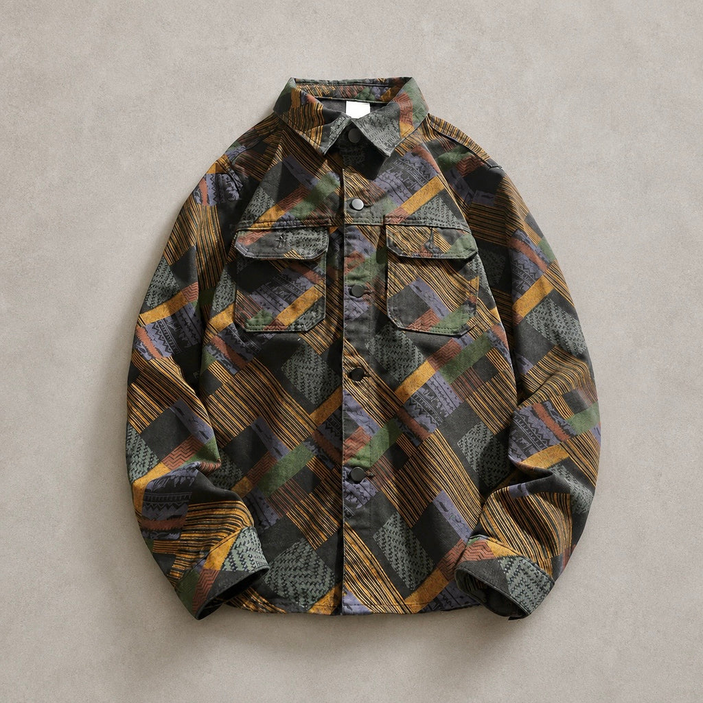 Alden Heavyweight Geometric Shirt Jacket