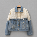 Lace Panel Reworked Denim Jacket
