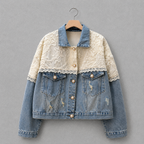 Lace Panel Reworked Denim Jacket