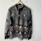 Midnight Garden Embroidered Shirt