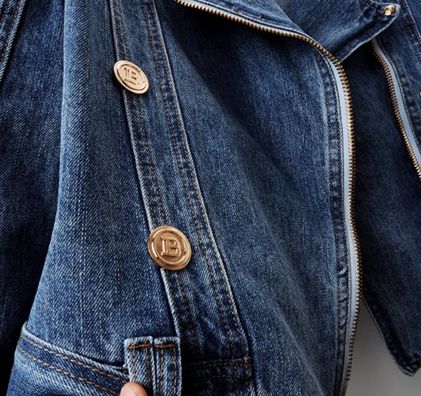 Cropped Biker Jacket