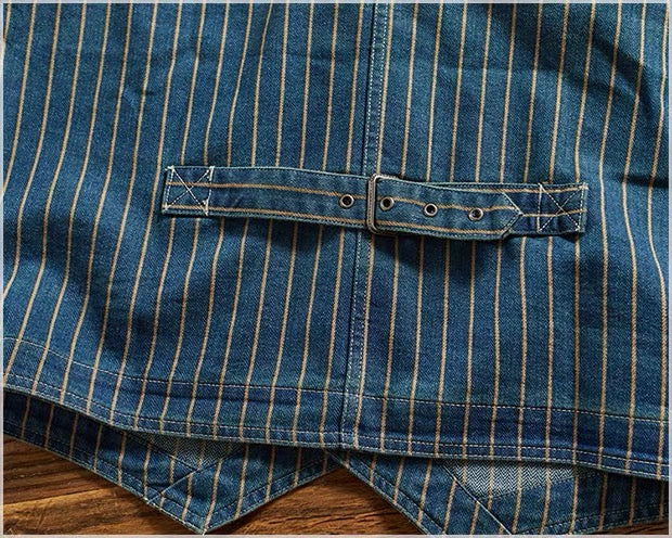 Railroad Stripe Denim Work Vest