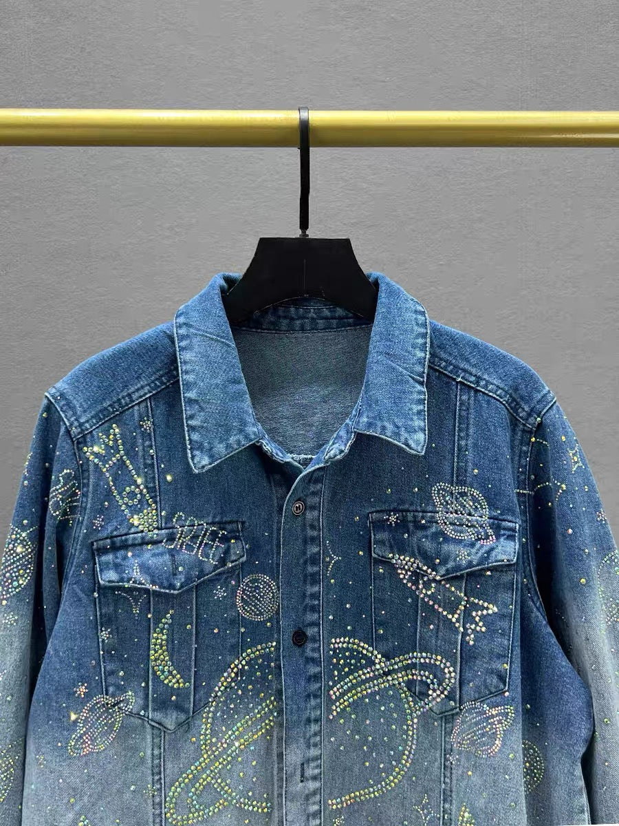 Nova Rhinestone Denim Jacket