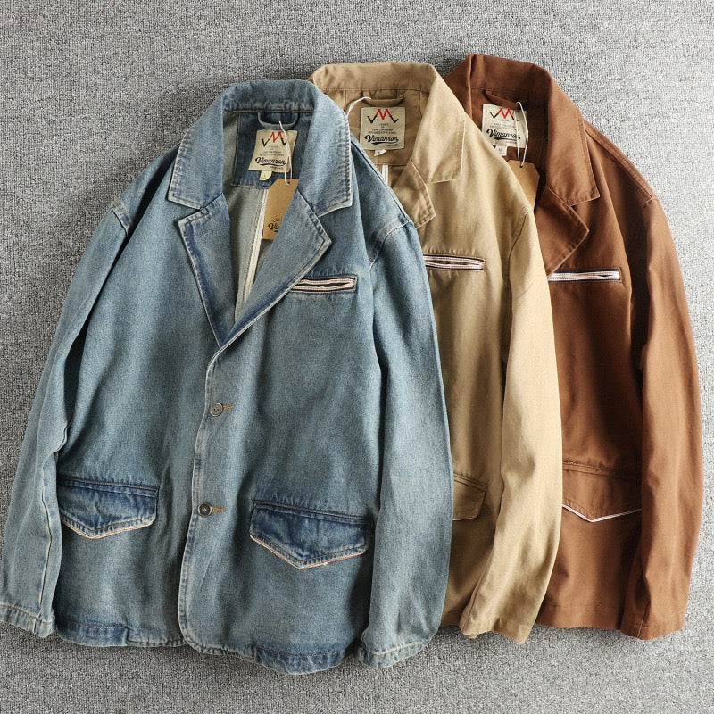 Canyon 100% Cotton Relaxed Blazer Jacket