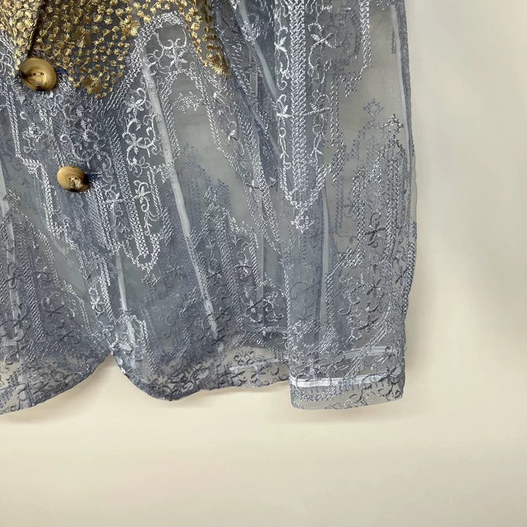 Golden Mist Sheer Blazer