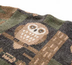 Woodland Animal Patchwork Knit Sweater
