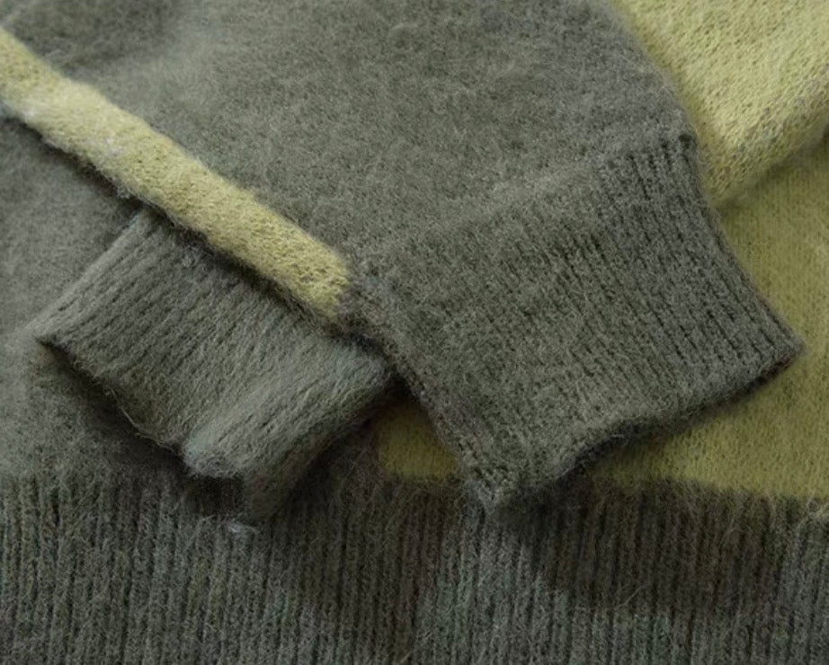 Fuzzy Cat Graphic Knit Sweater