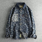 Washed Paisley Denim Shirt