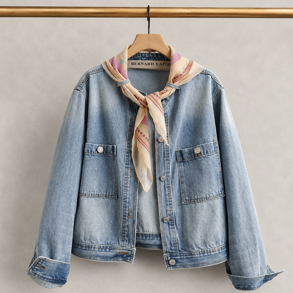 Marlow Denim Jacket with Scarf