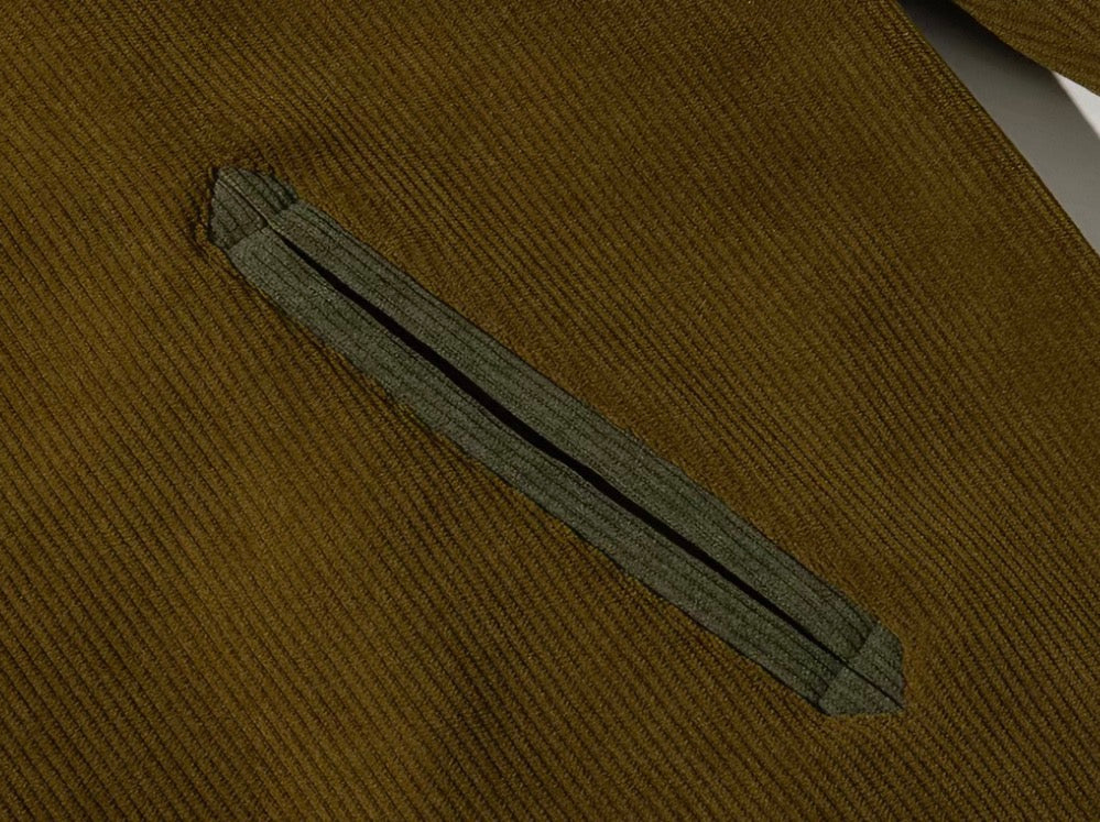 Colorblock Lace-Up Corduroy Hoodie