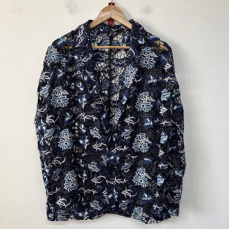 Floral Embroidered Lace Jacket