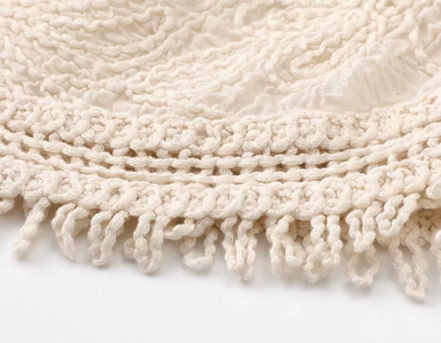 Beaded Embellishments Hand-Crocheted Top ()