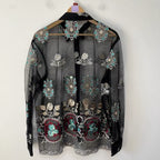 Midnight Garden Embroidered Shirt