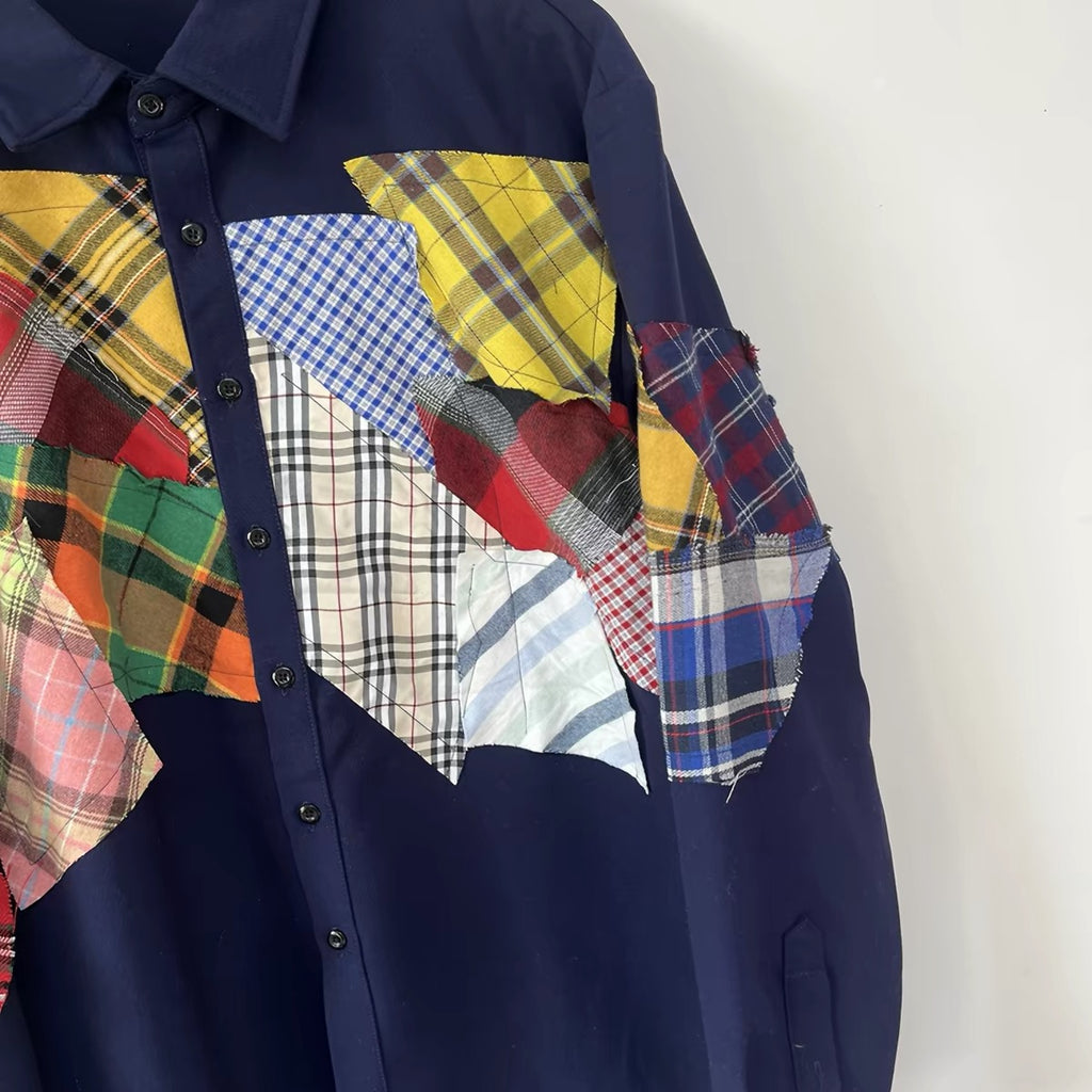 Tartan Reworked Patchwork Shirt