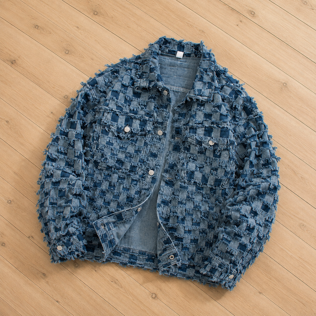Dawson Frayed Patchwork Denim Jacket