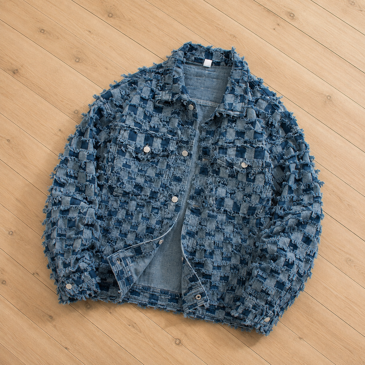 Dawson Frayed Patchwork Denim Jacket