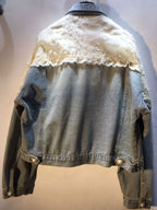 Lace Panel Reworked Denim Jacket
