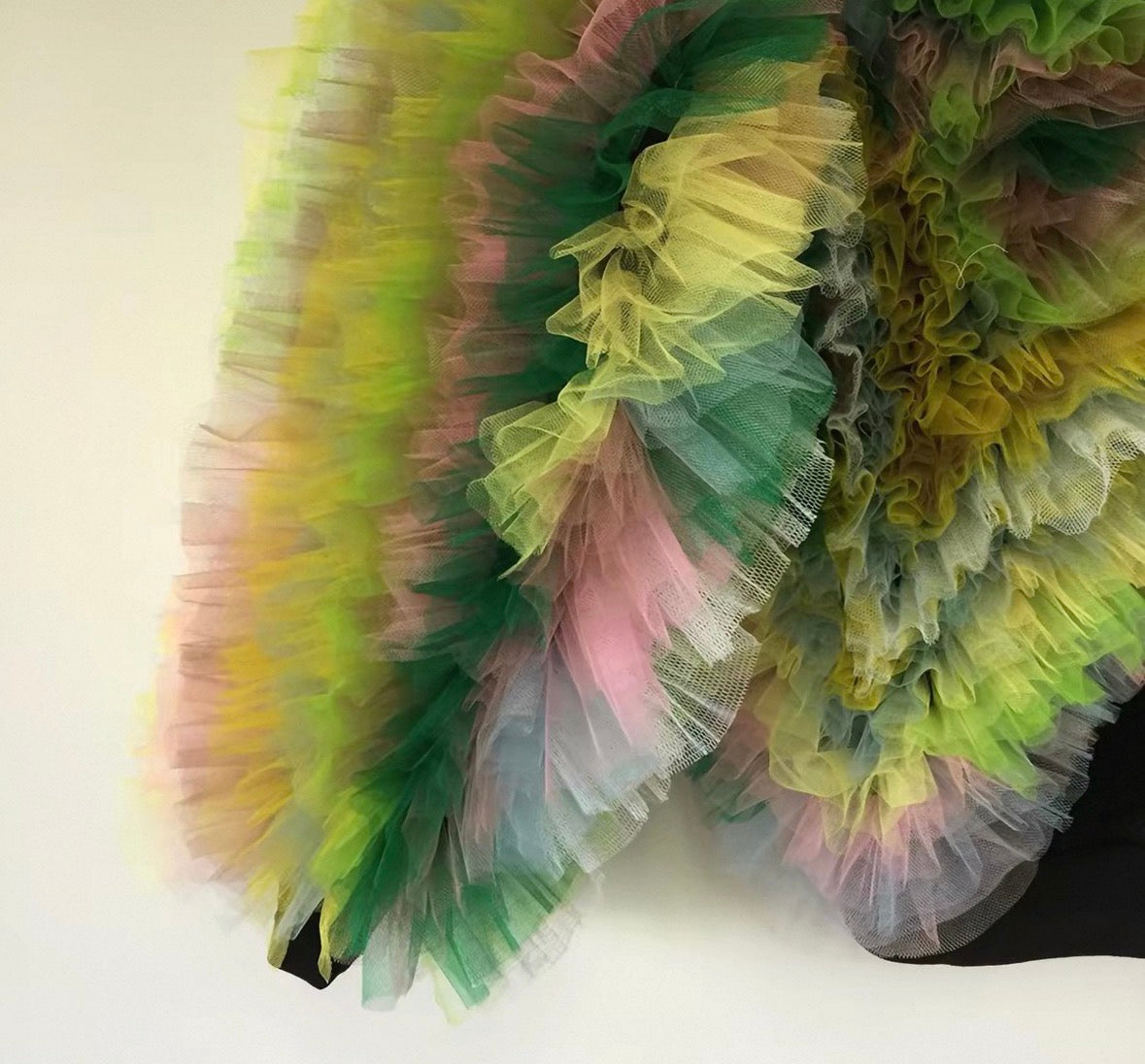 Moss Ruffle Art Top