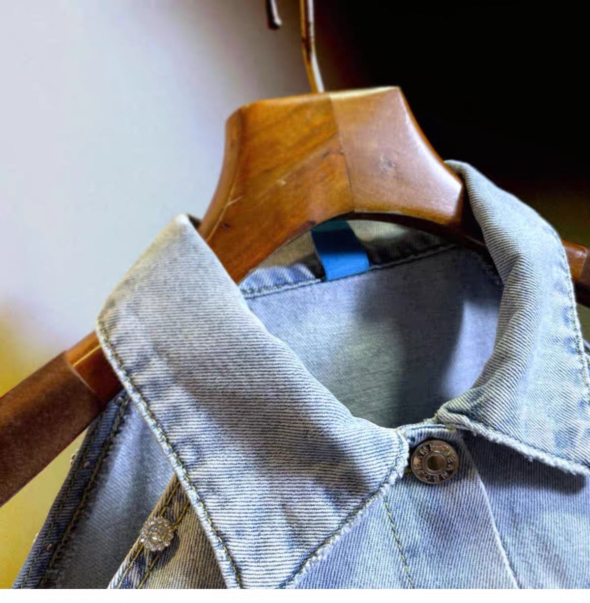 Halo Cutout Denim Jacket