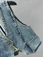 Rivet Reworked Denim Vest