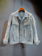 Frost Blossom Denim Jacket